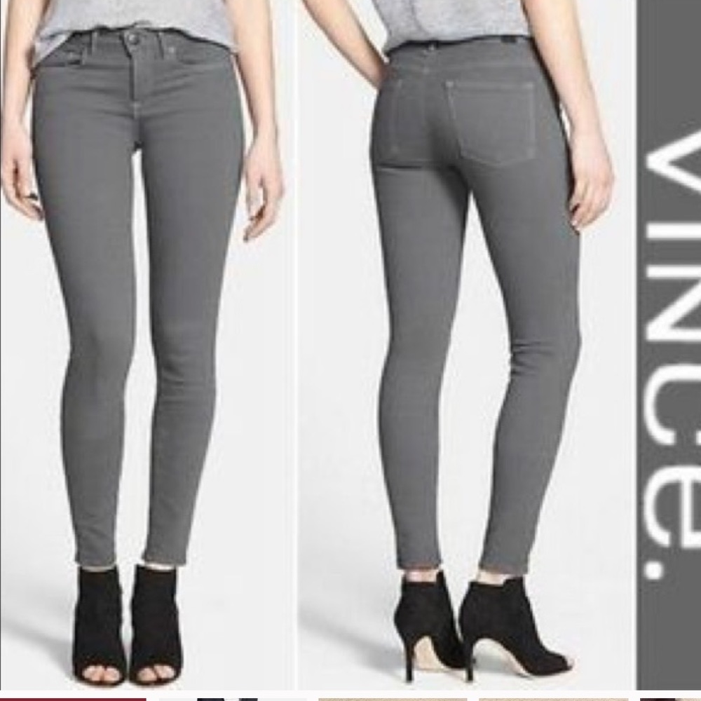 VINCE Charcoal Riley Legging Jean 27